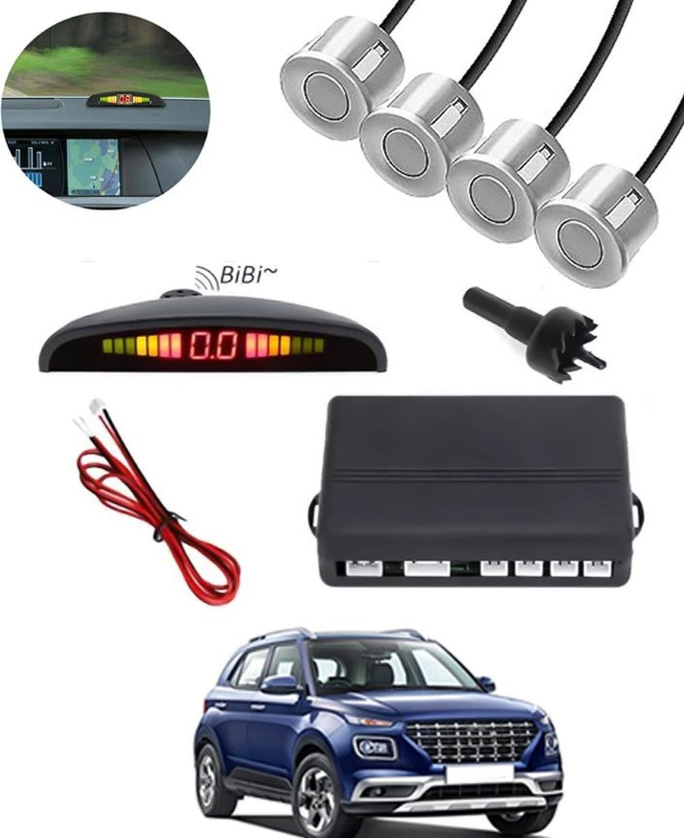 aarsh stores NW_Universal 4 Silver Reverse Parking Sensor-AF25N288 NW_Universal 4 Silver Reverse Parking Sensor-AF25N288 Parking Sensor-picture-23