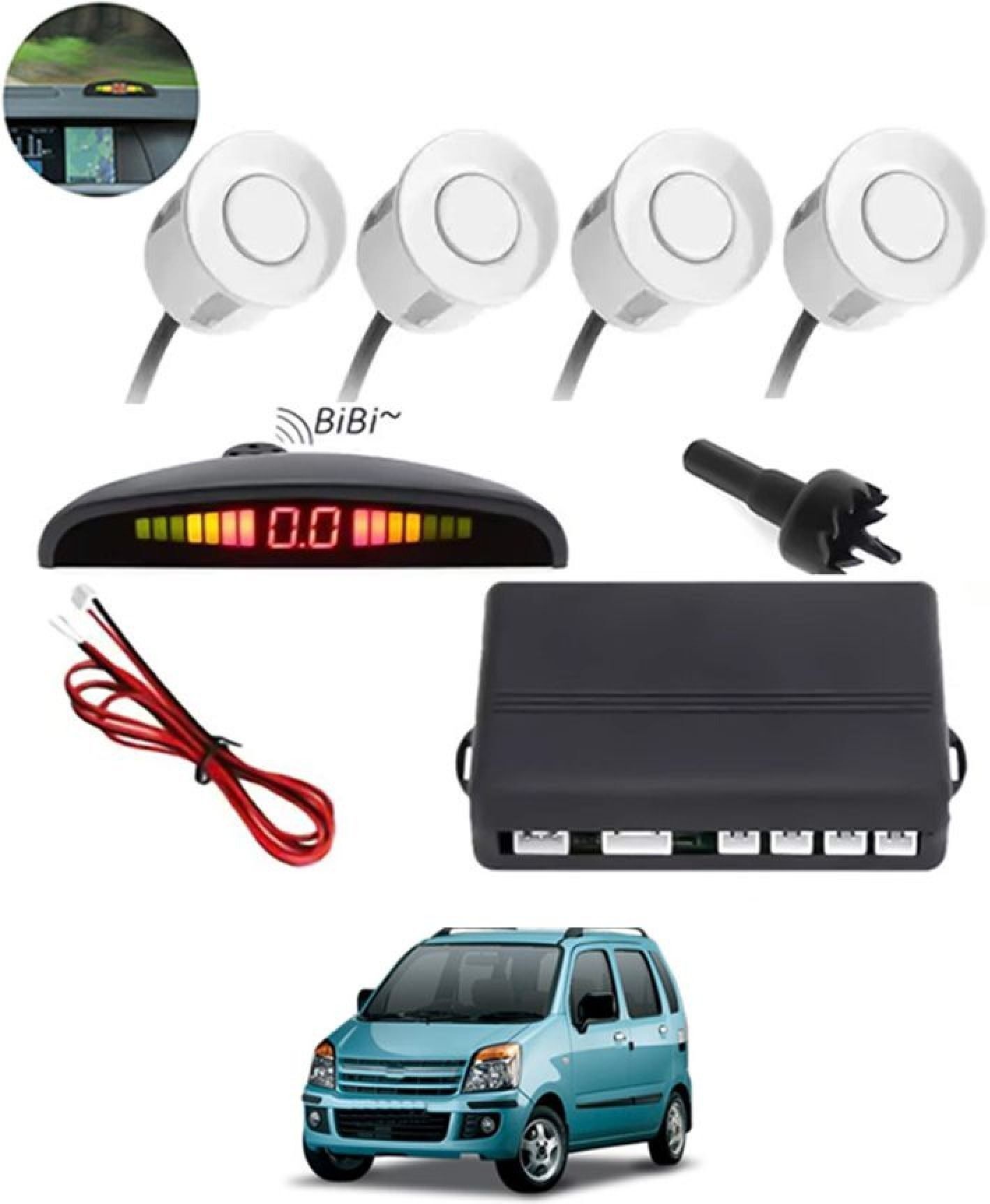 aarsh stores NW_Universal 4 White Reverse Parking Sensor-AF25A206 NW_Universal 4 White Reverse Parking Sensor-AF25A206 Parking Sensor-picture-21