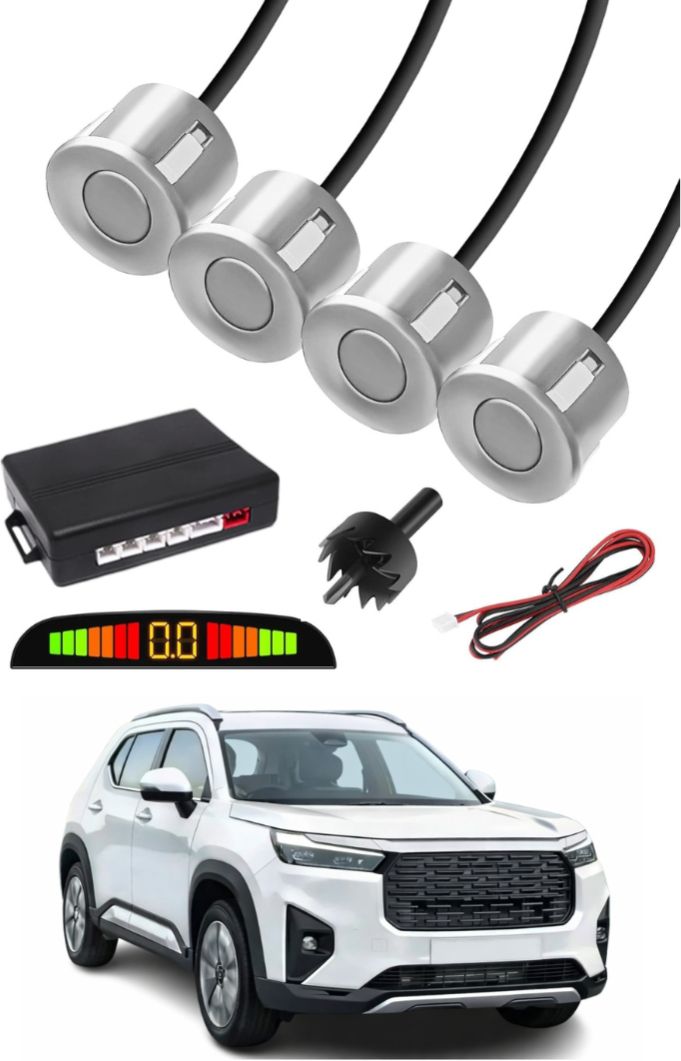 Silver Car Parking Sensor B86 Car Silver Parking Reverse Sensors For Honda Elevate Set of 4 Pcs Parking Sensor-image-8