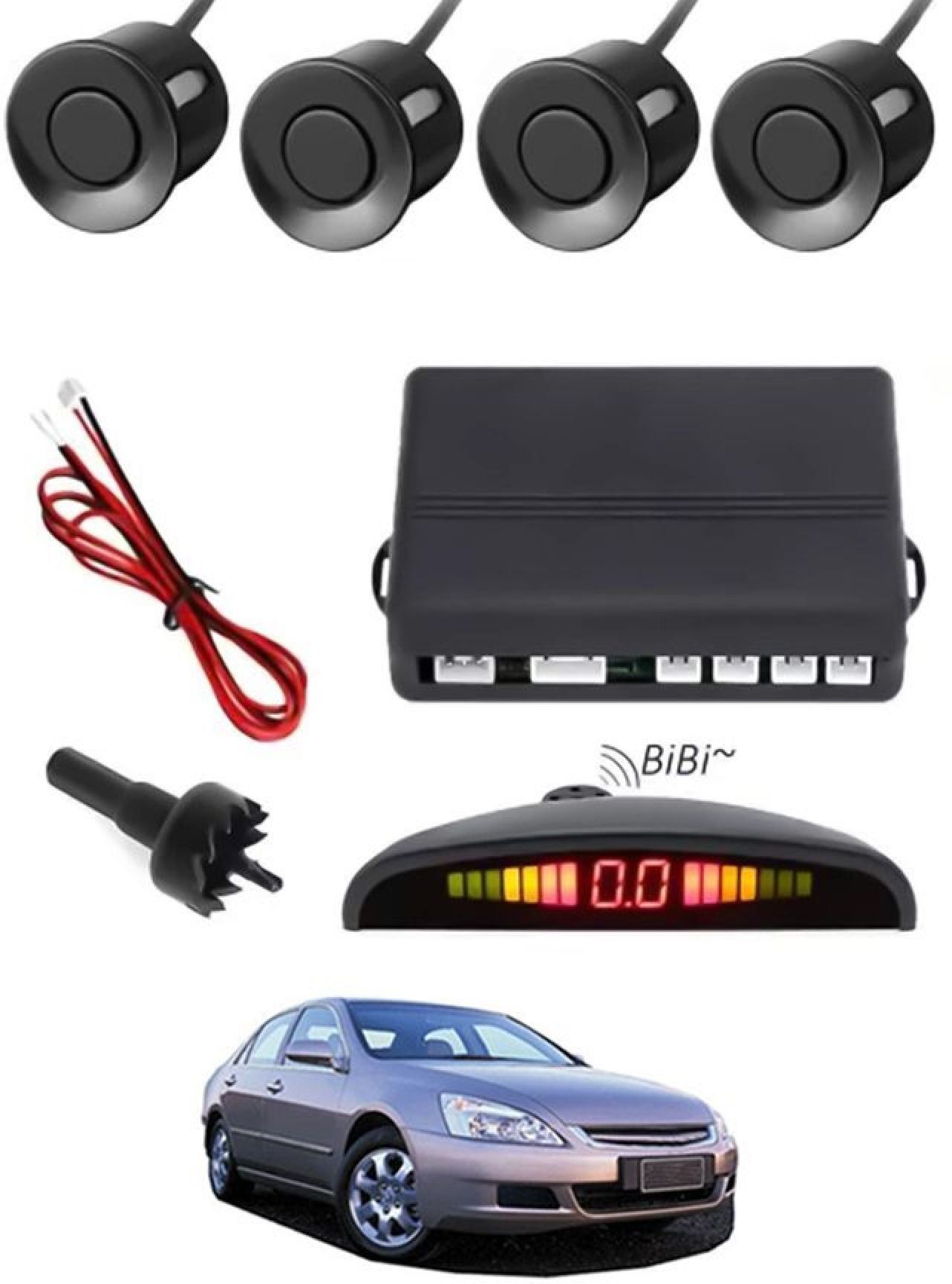 aarsh creations NW_Universal 4 Black Reverse Parking Sensor-AF25N21 NP_Universal 4 Black Reverse Parking Sensor-AF25N21 Parking Sensor-picture-13