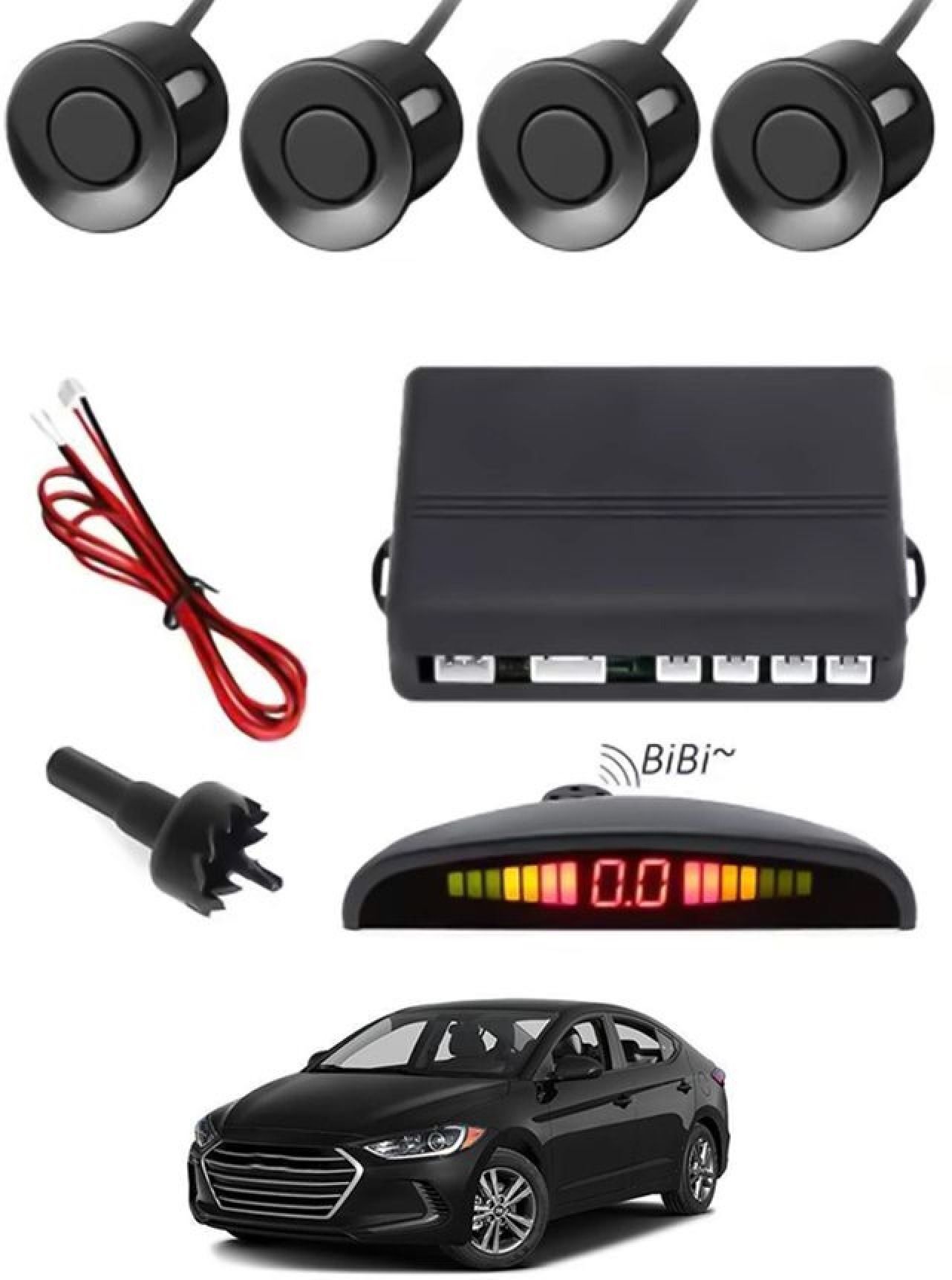 aarsh creation Universal 4 Black Reverse Parking Sensor-AF25N408 P_Universal 4 Black Reverse Parking Sensor-AF25N408 Parking Sensor-picture-25