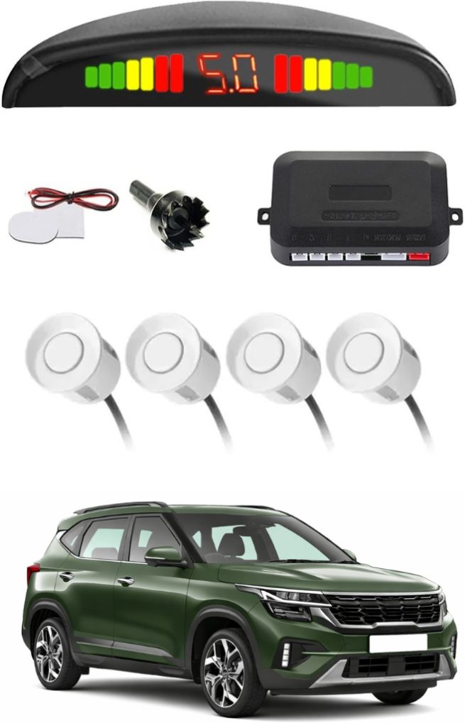 White Car Parking Sensor F84 Car White Parking Reverse Sensors For Kia Seltos Set of 4 Pcs Parking Sensor-image-46