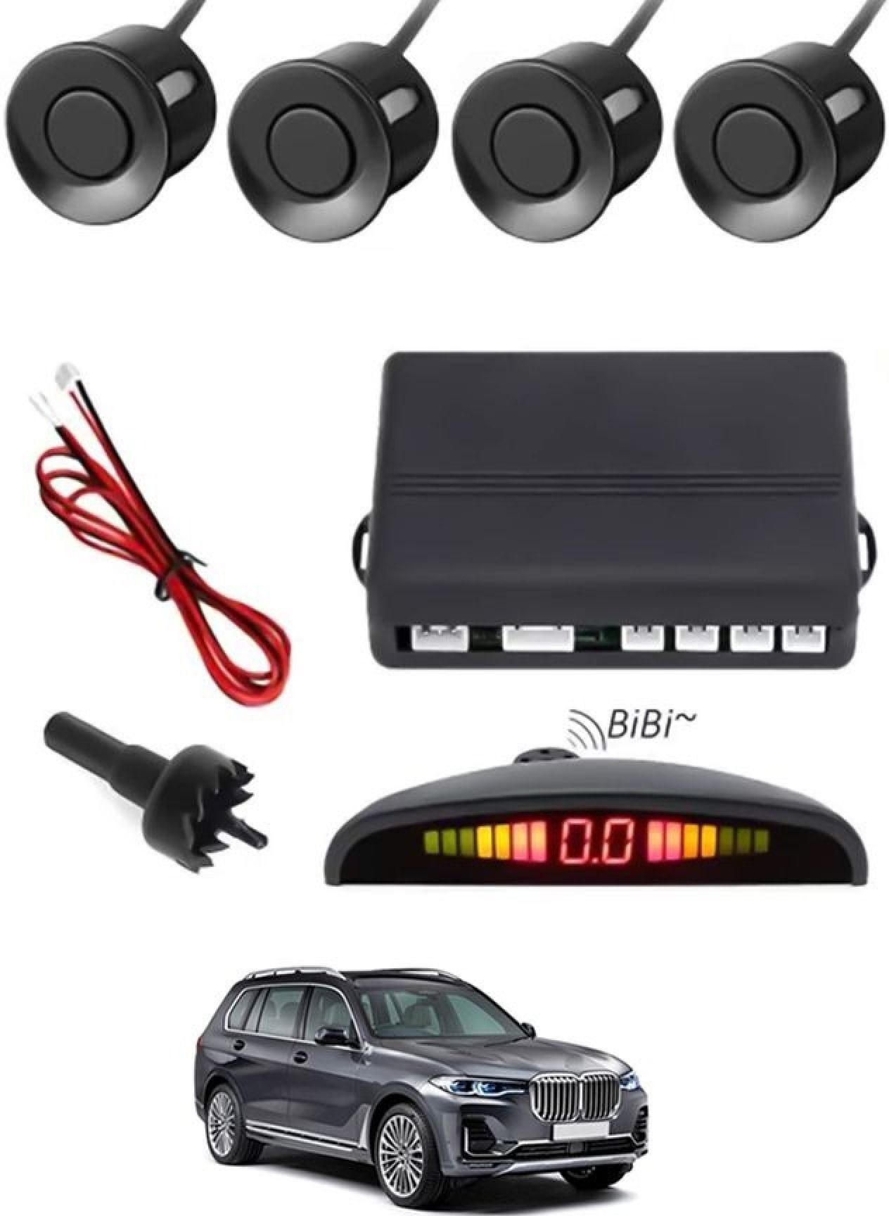 carbazzar NEW Universal 4 Black Reverse Parking Sensor-AF25N739 NEW Universal 4 Black Reverse Parking Sensor-AF25N739 Parking Sensor-picture-26
