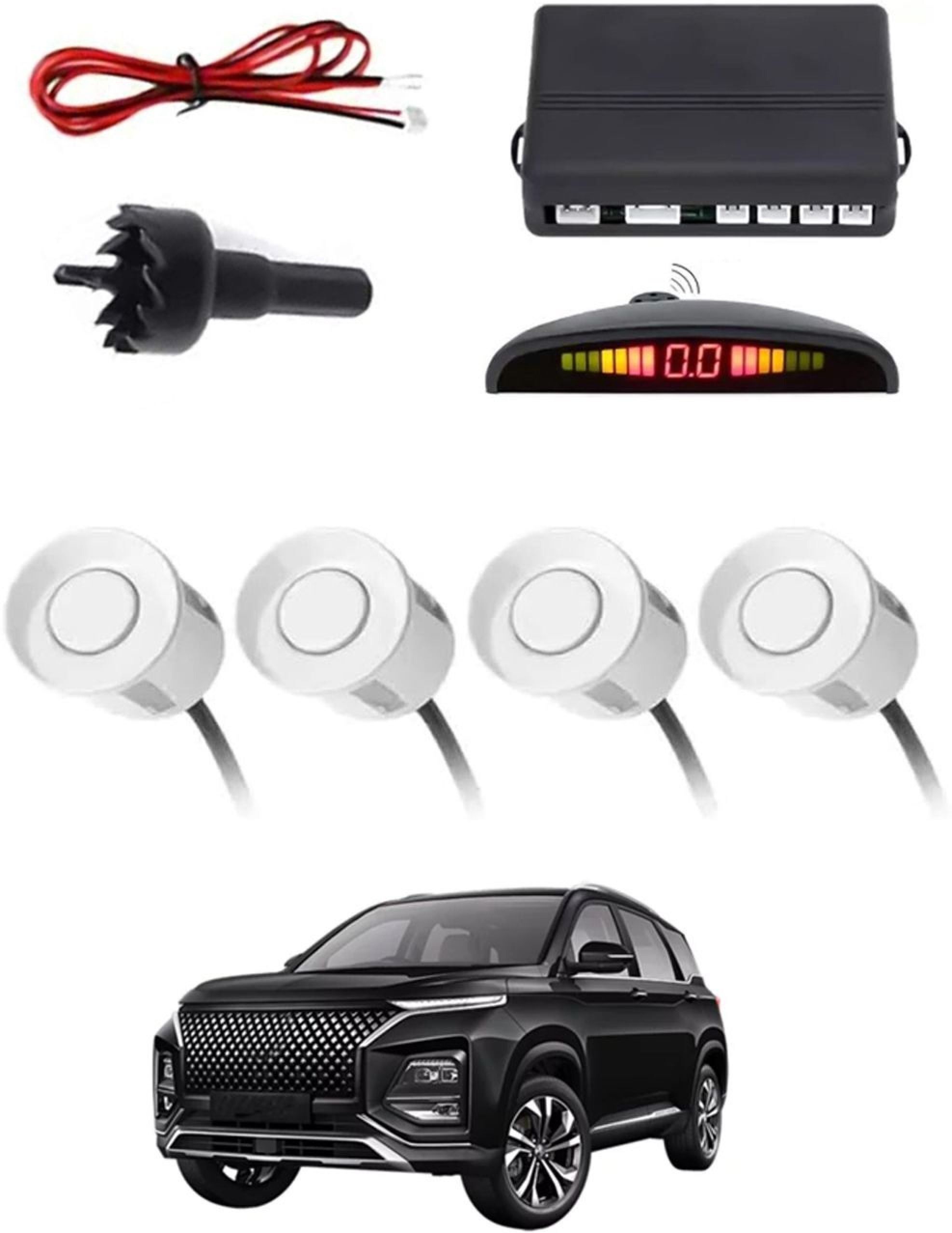 aarsh biker New-P_Universal 4 White Reverse Parking Sensor-AF25N584 New-P_Universal 4 White Reverse Parking Sensor-AF25N584 Parking Sensor-picture-16