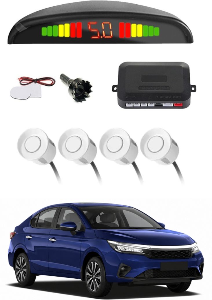 White Car Parking Sensor C34 Car White Parking Reverse Sensors For Honda City Hybrid eHEV Set of 4 Pcs Parking Sensor-image-37