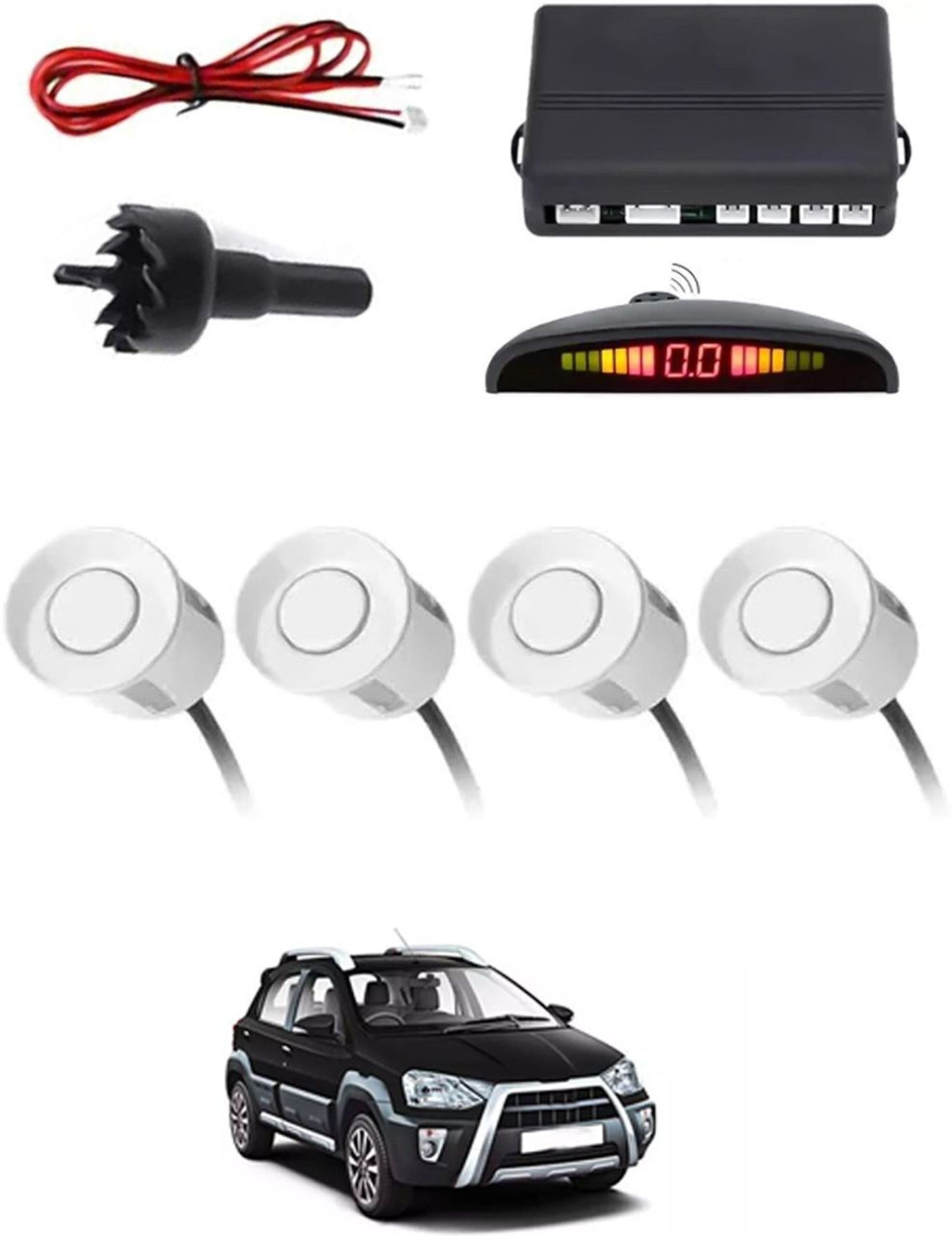 aarsh biker New-P_Universal 4 White Reverse Parking Sensor-AF25N82 New-P_Universal 4 White Reverse Parking Sensor-AF25N82 Parking Sensor-picture-13