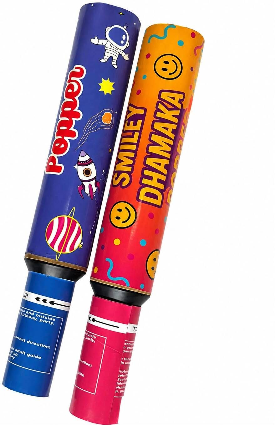 jat Party Popper Confetti Shooter Set for Birthday, Wedding & New Year Celebrations Party Blowouts-picture-16