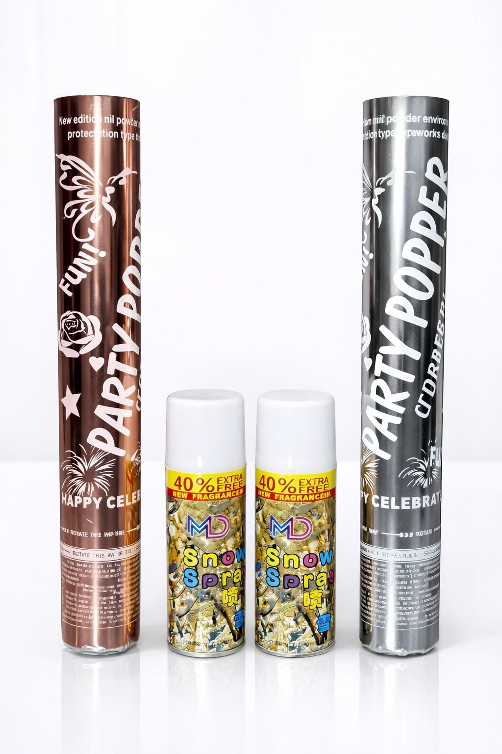 vivuparty Party Celebration Combo – Party Popper 2 Pc + Snow Spray 2 Pc Party Blowouts-picture-35