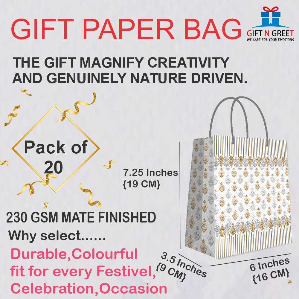 Trendy Carry Size Nano RecyclableEco Printed Party Bag