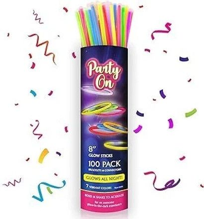 100 Glow Sticks Bracelet Wrist Band Neon Necklace for Party Supplies LightStickParty Glow Ornament