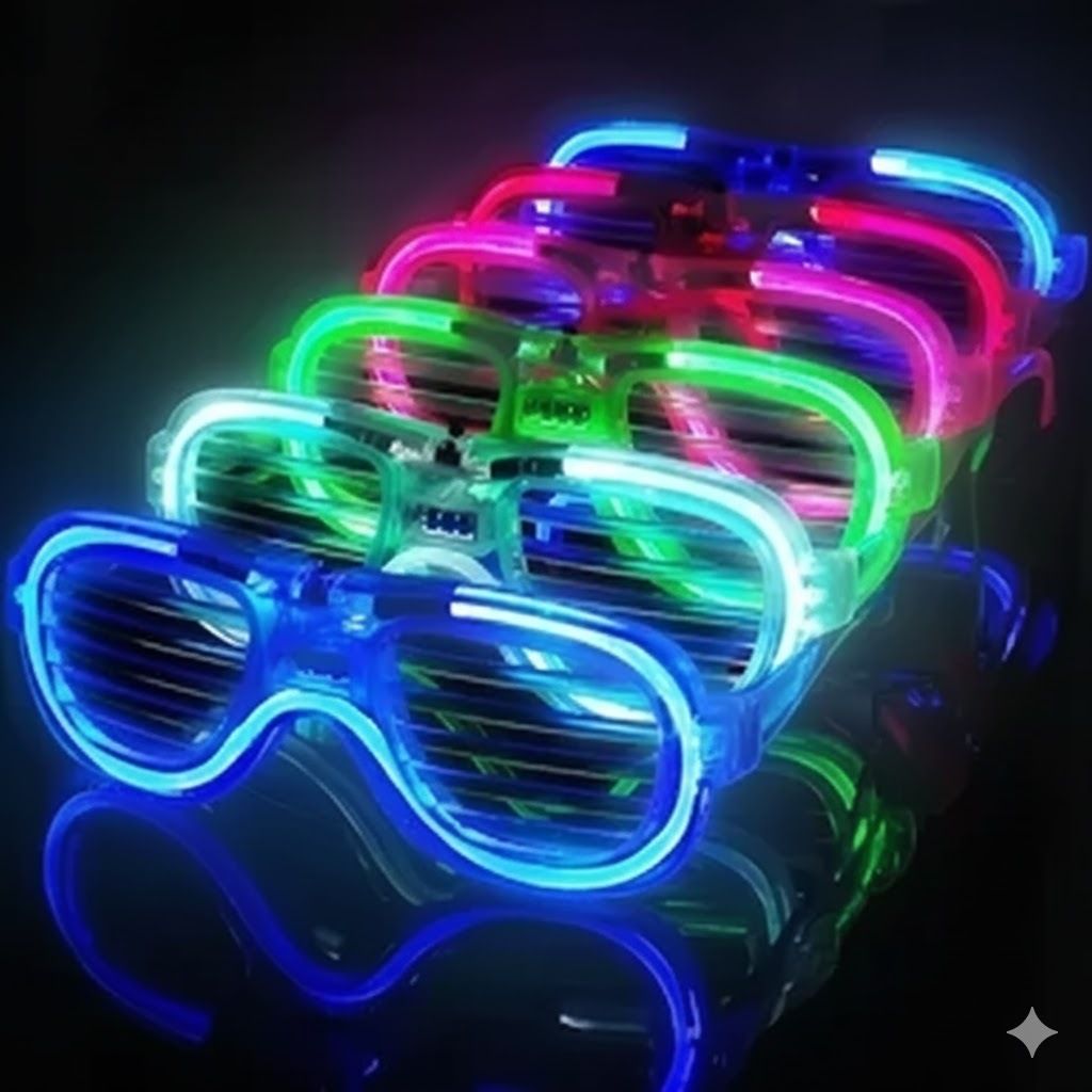 "LED Glow Party Glasses | Light-Up Neon Sunglasses for Night Parties & Festivals Party Glow Ornament-image-4