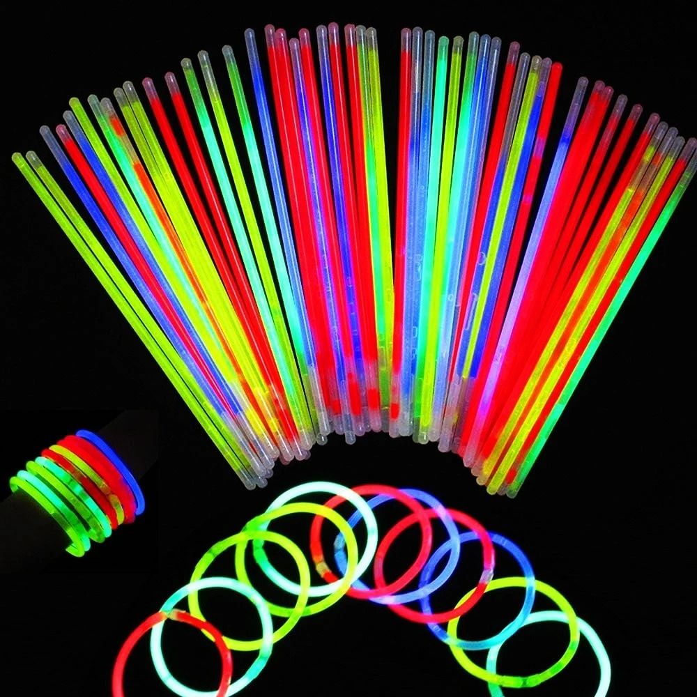 poptheparty Glow Sticks Bracelet Wrist Band Neon Necklace for Party Supplies LightStickParty Glow Ornament-picture-26