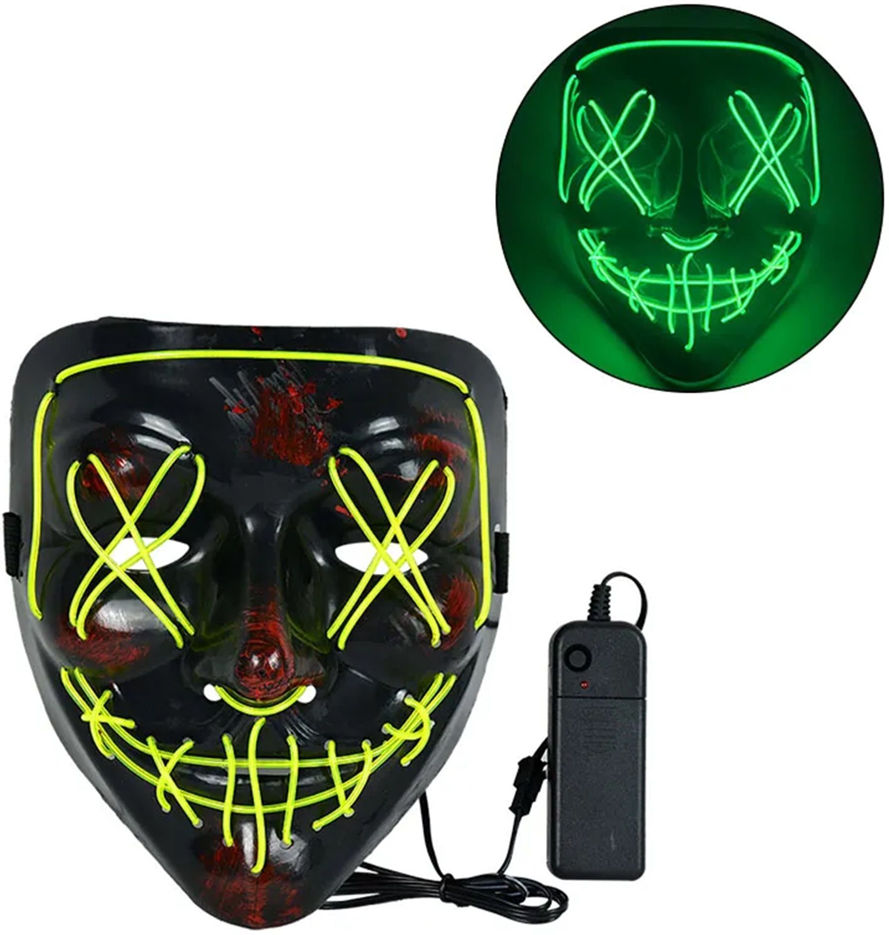 augen Halloween Mask LED Light up Mask for Festival Cosplay Costume Party DecorationsParty Glow Ornament-picture-15