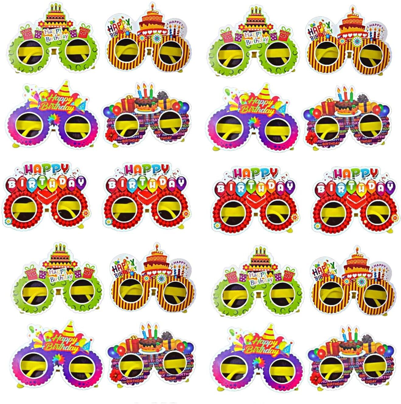 20 Pcs Happy Birthday Party Goggles Eyewear Sunglasses for Kids Return Gifts Party Glow Ornament-image-31