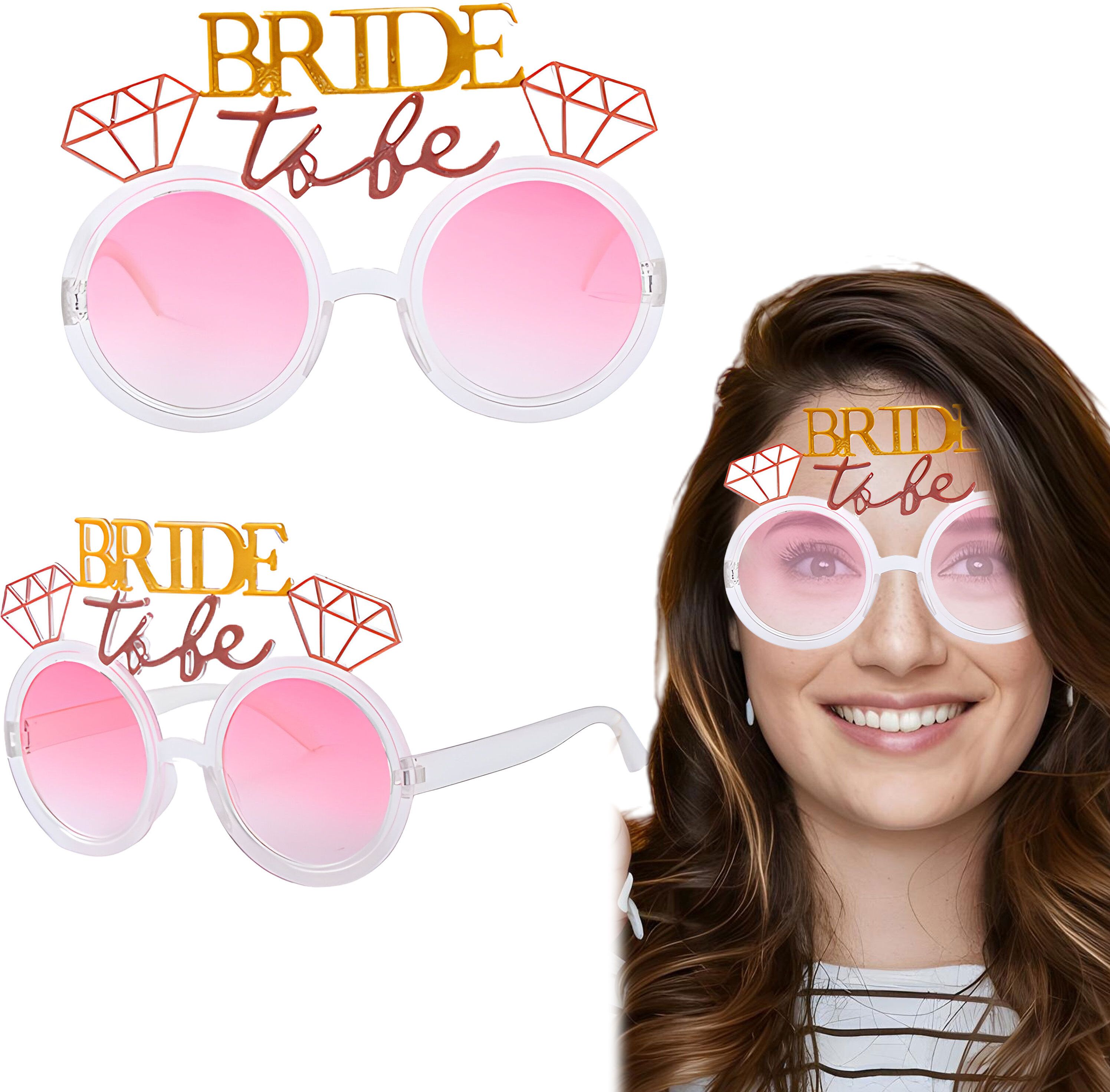 Party Decorations Item, Bride To Be Glasses For Wedding, Double Diamond Pink Party Glow Ornament-image-28