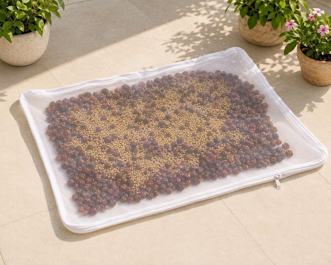 narv Cotton Mesh Food Protection Cover 28x38 Inch Fine Net Reusable Zipper Lock 28 inch Lid, Pack of 1-picture-20