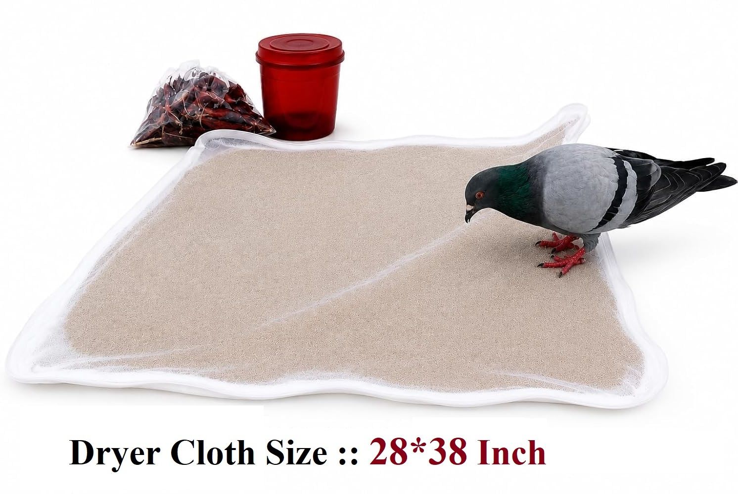 narv Foldable Cotton Mesh Food Drying Cloth 28x38 Inch Kitchen Protection Cover 28 inch Lid, Pack of 1-picture-23