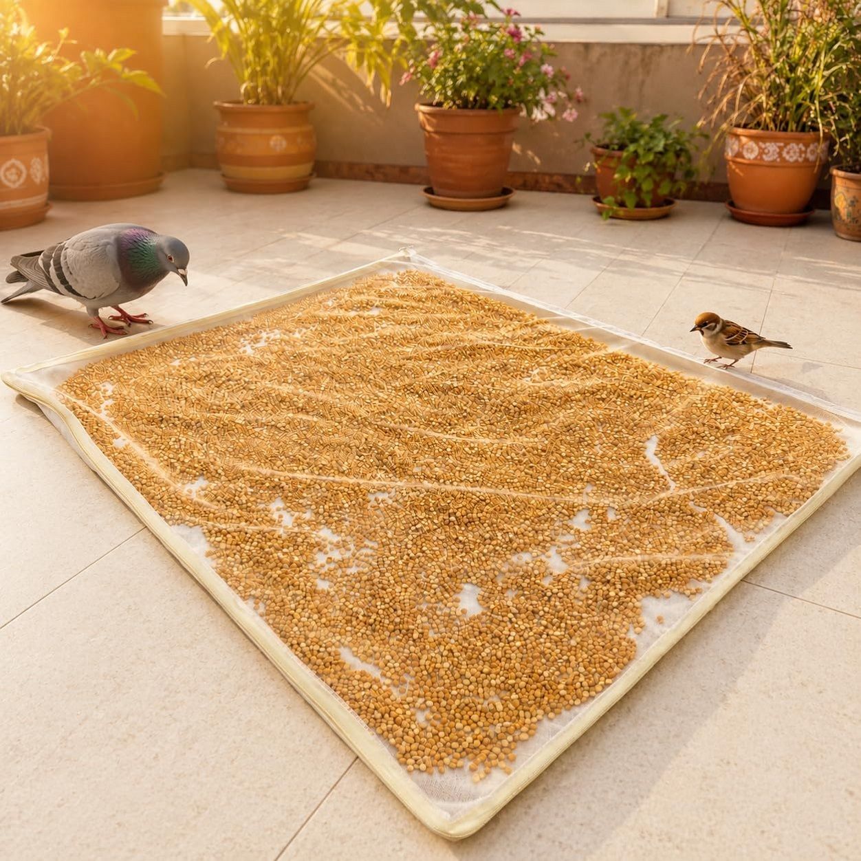 narv Breathable Food Mesh Cover 28x38 Inch Cotton Drying Cloth Zipper Protection 28 inch Lid, Pack of 1-picture-14