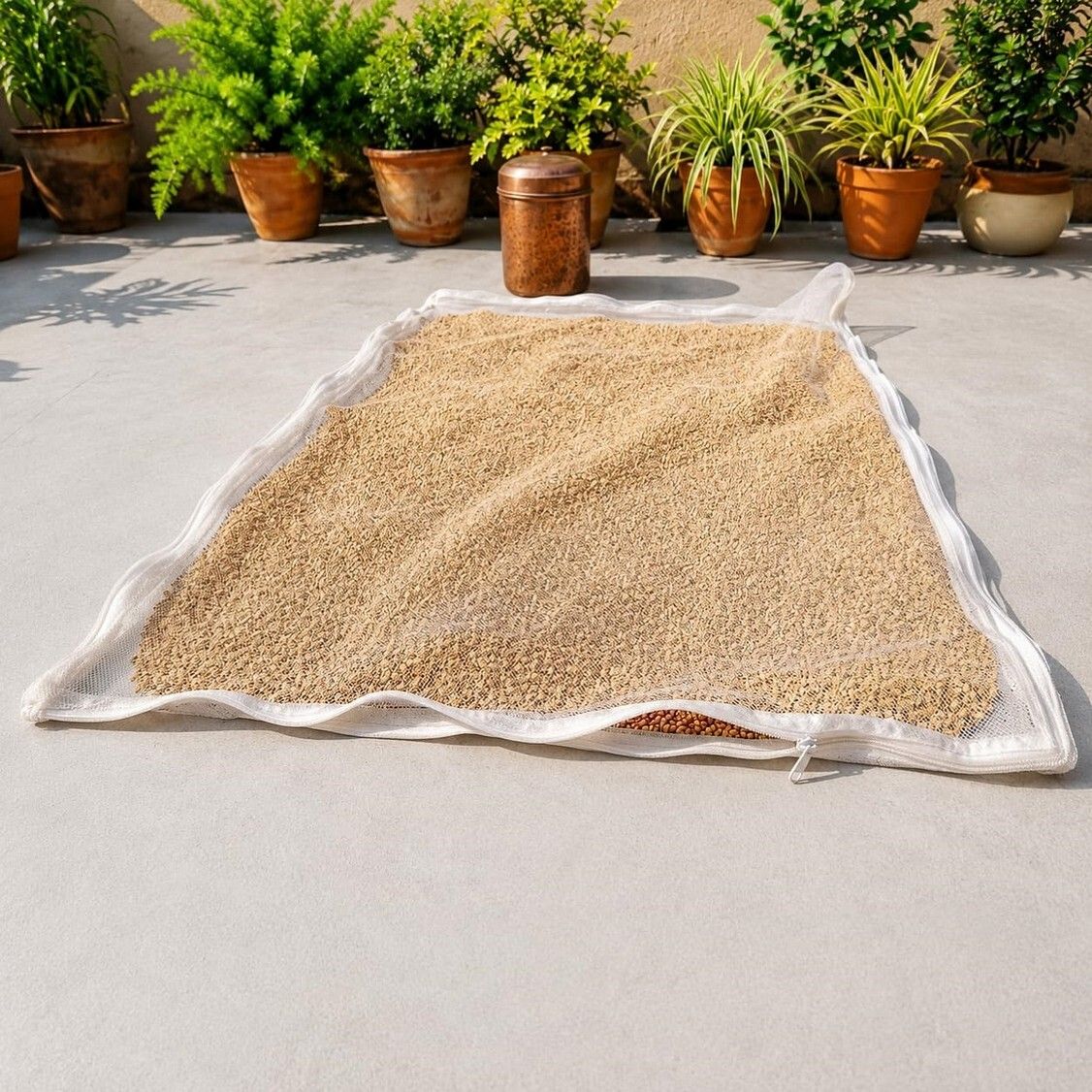 narv Multipurpose Cotton Mesh Food Drying Cover 28x38 Inch Fine Net with Zipper 28 inch Lid, Pack of 1-picture-43