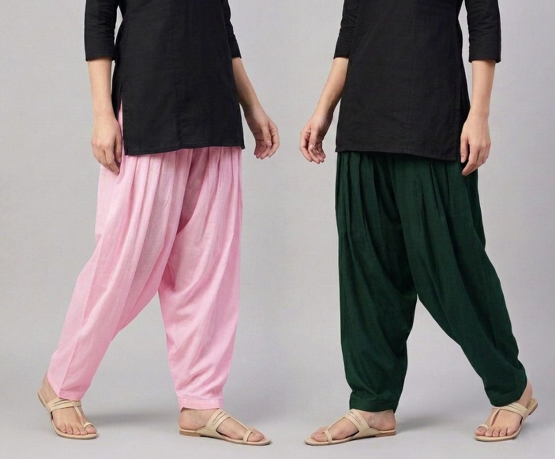 ushagarments Cotton Solid Patiala-picture-10