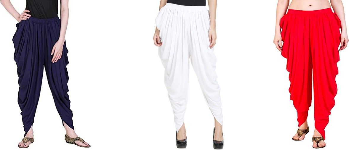 Prashra Dhoti Pants Solid Women Dhoti-image-4