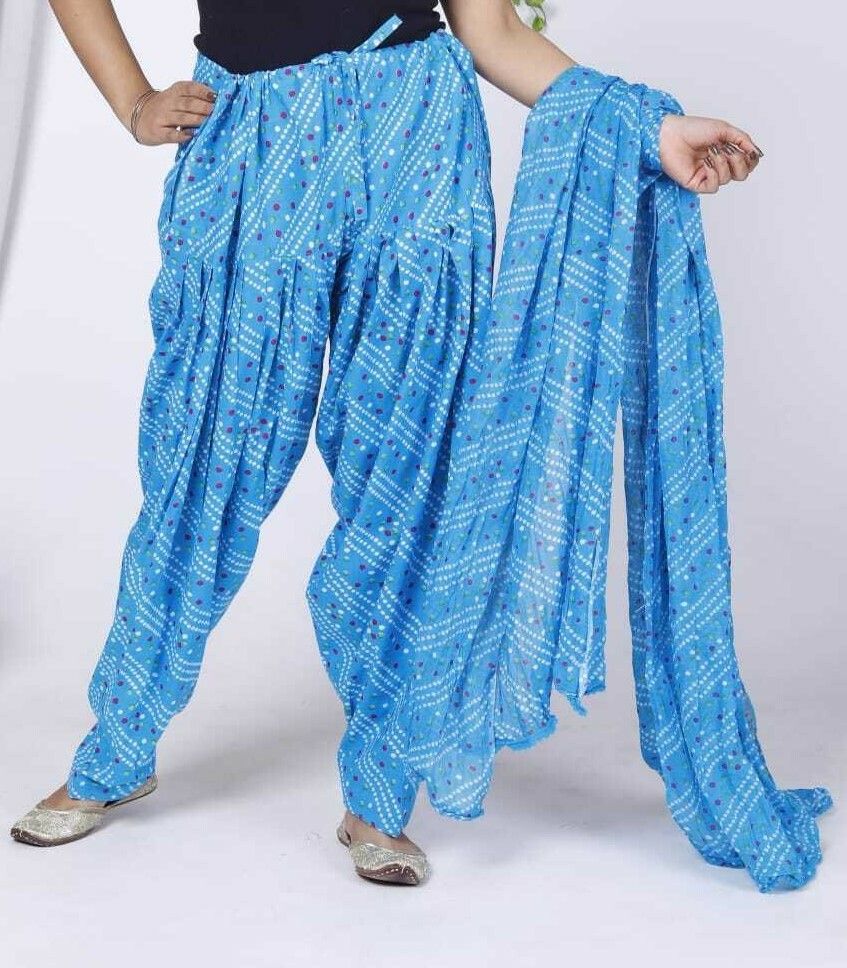 Cotton Floral Print Patiala-image-21