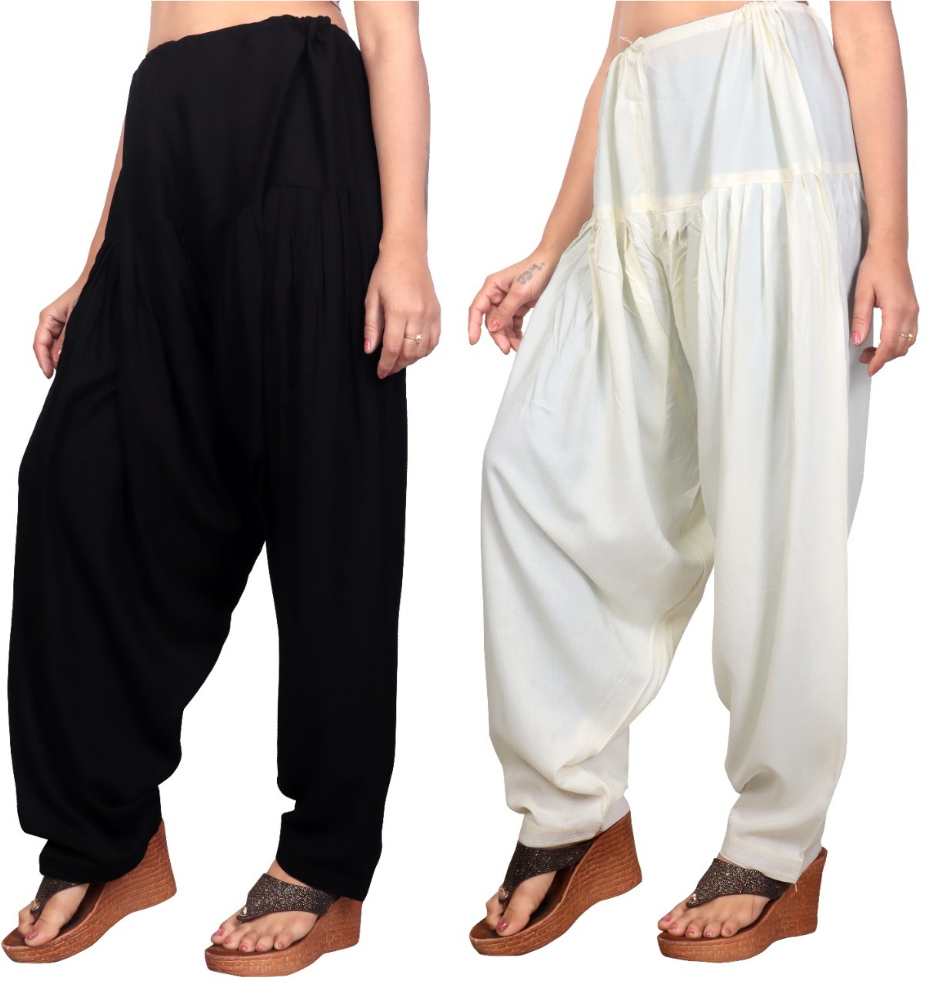 fashion gallery Viscose Rayon Solid Patiala-picture-17