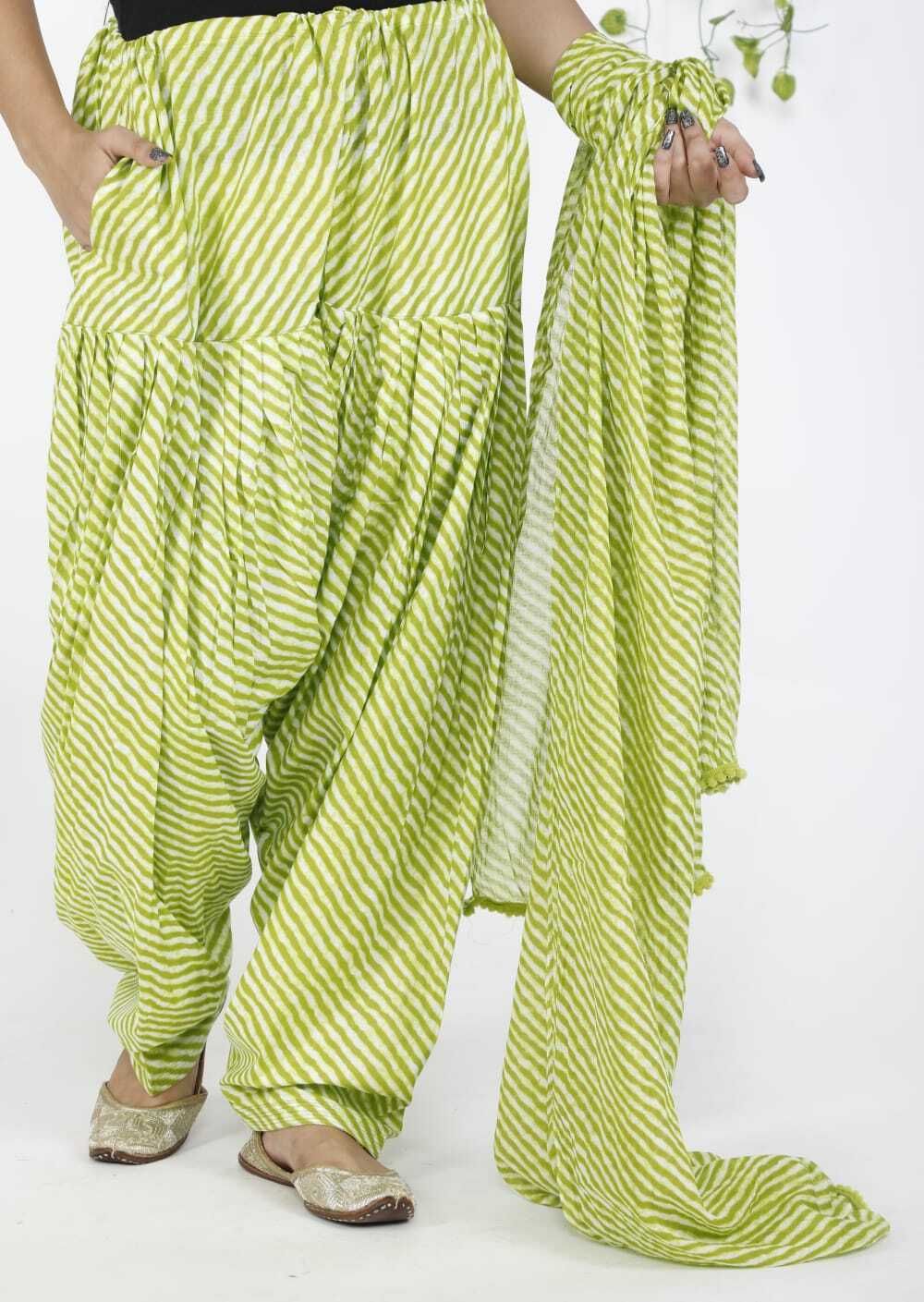 Cotton Floral Print Patiala-image-2