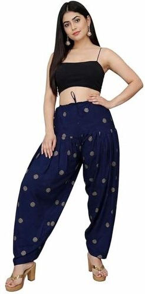 white tulips Cotton Polka Print Patiala-picture-6