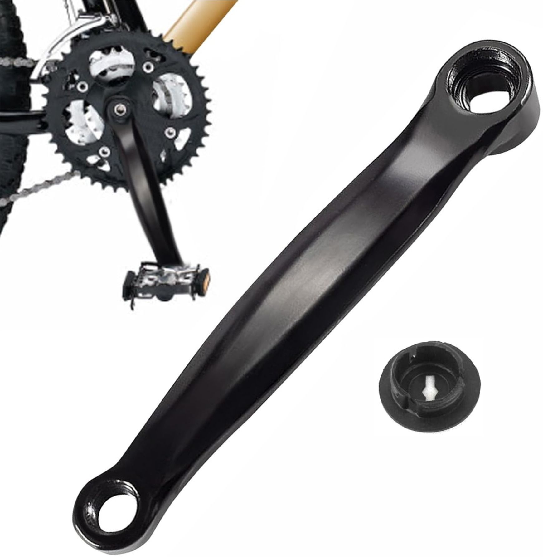 onbicle Cycle Wheel Crank Arm, Bike Tooth Plate Crank, Road Bicycle Round Hole Crank Pedal-picture-21