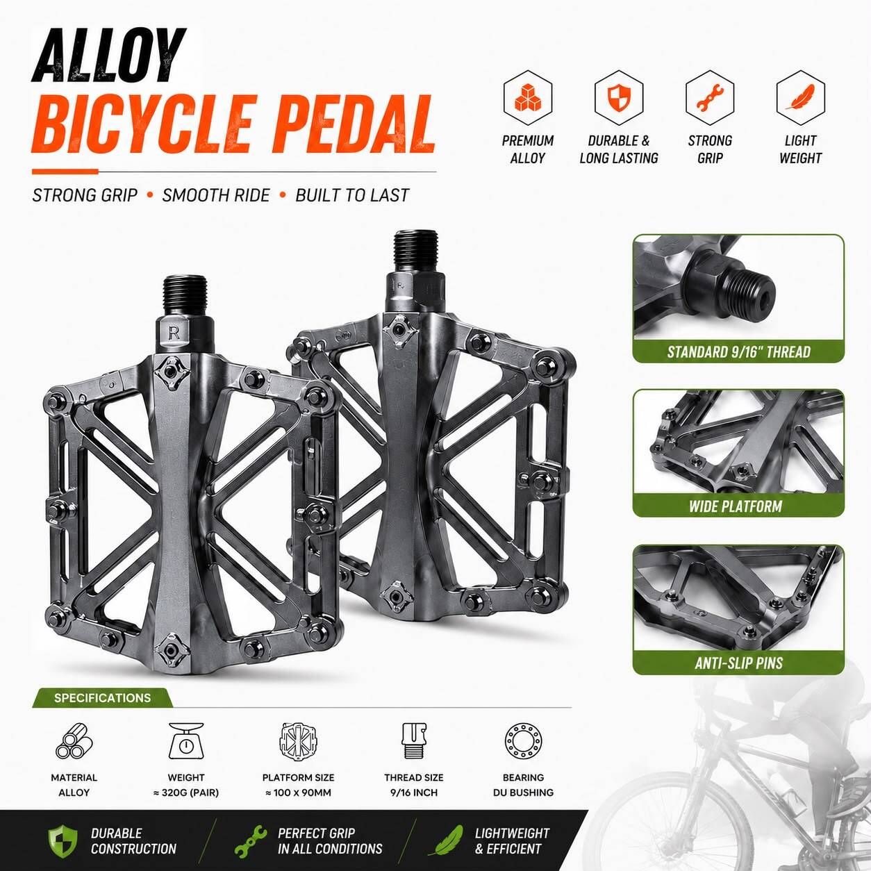 de venta Aluminium Alloy MTB Cycle Road Bicycle Flat Pedal Pedal-picture-6
