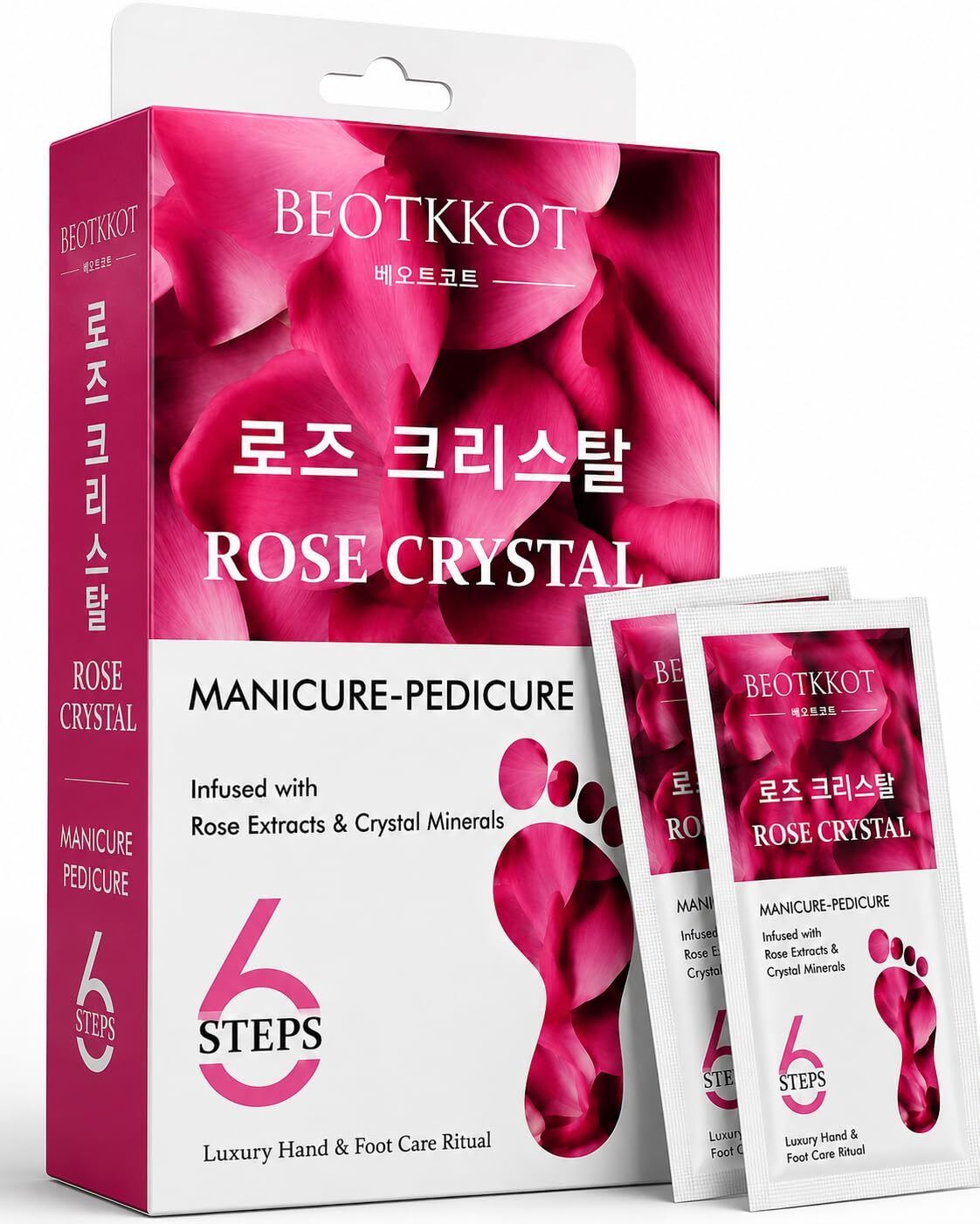 Rose Crystal Mani Pedi Kit | 6 Step Tan Removal Spa Care Kit-image-10