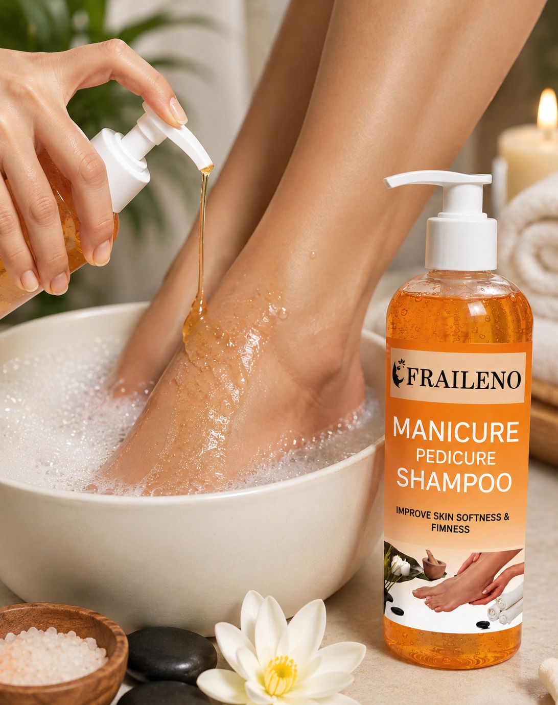 Professional Nail Spa Cleansing Shampoo Orange for Hands and Feet-image-7