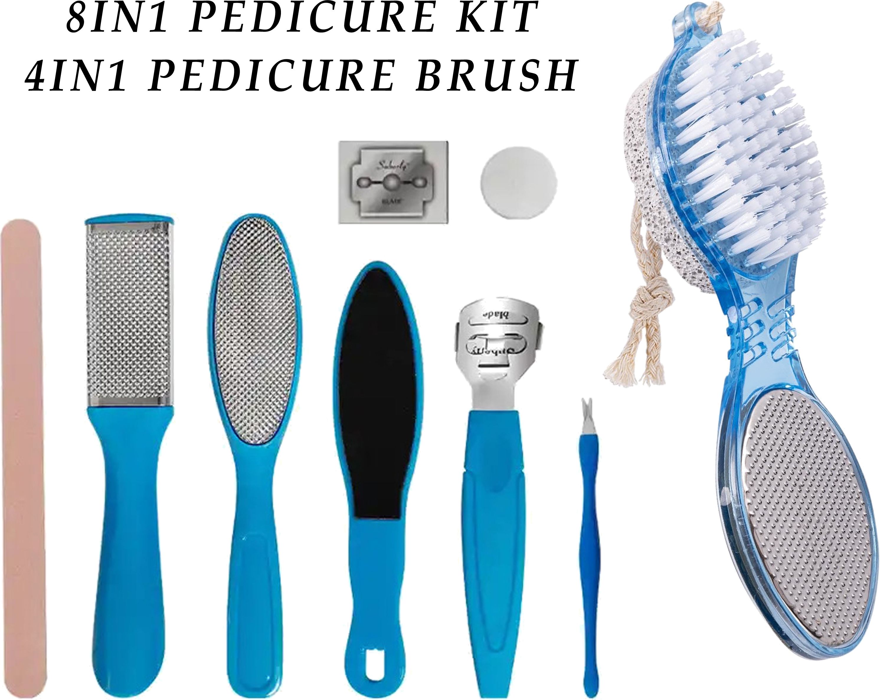 Pedicure Tool Kit Brush Ladies Portable Manicure Machine Foot Care 9 in 1