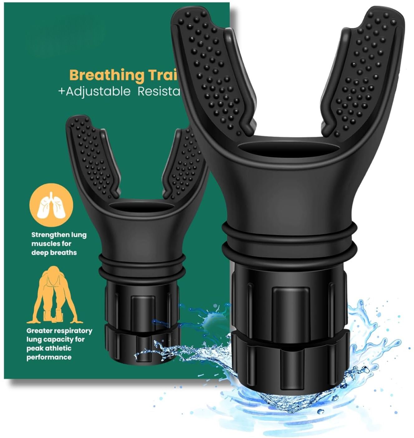 Breathing Trainer and Lung Capacity Exercise Device Portable Muscle Trainer, Exercise Trainer with Resistance