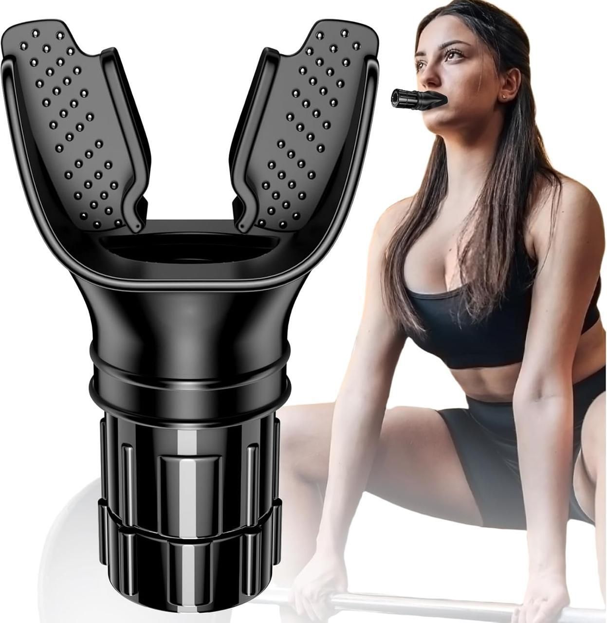 Breathing Exercise Device Abdominal Breathing Exercise Trainer Mouthpiece Enhanced Respiratory Health,Lung Strengthening,Sports Performance
