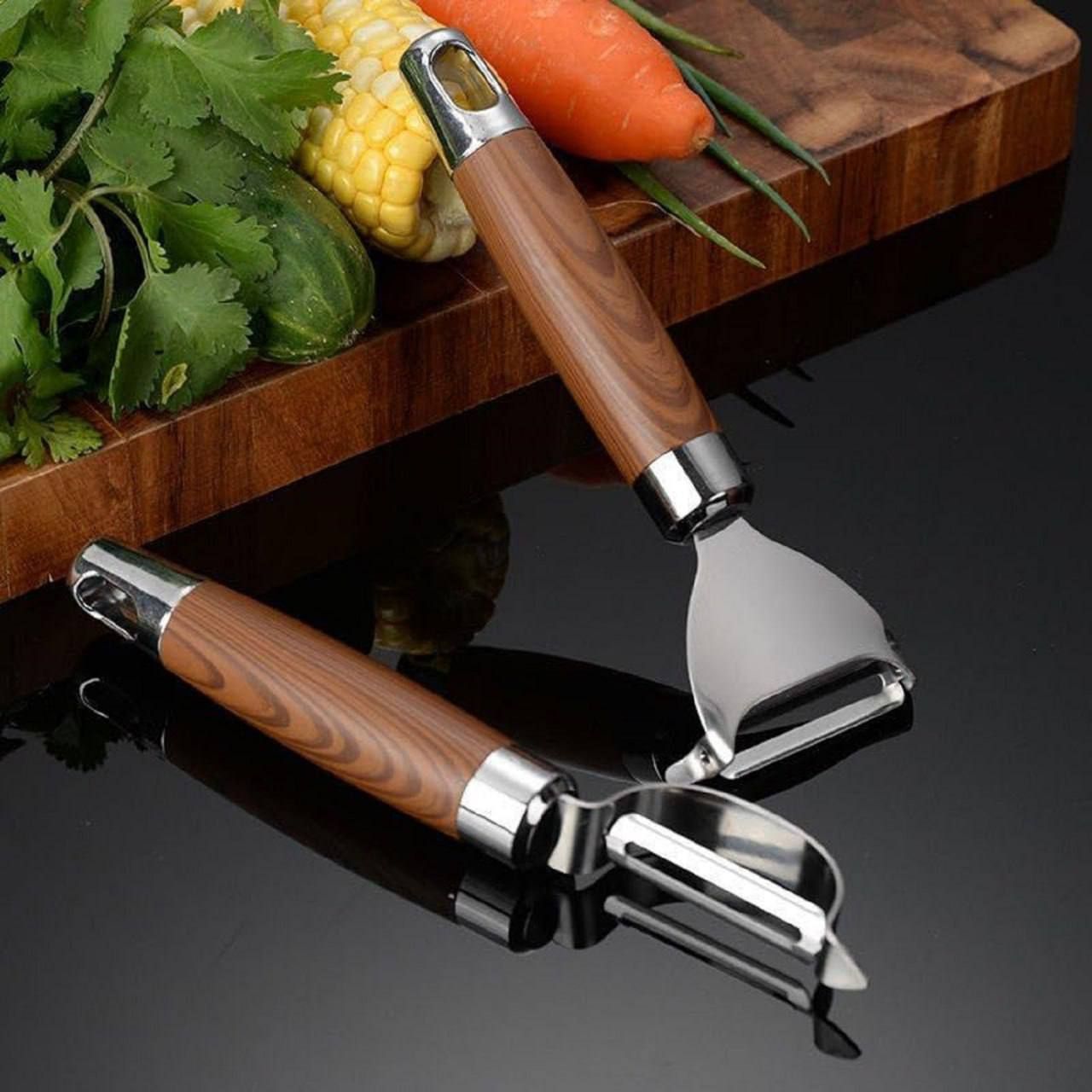 opnex Vegetable Peeler for Kitchen, Stainless Steel Swivel Blade Fruit Straight Peeler Set-picture-8