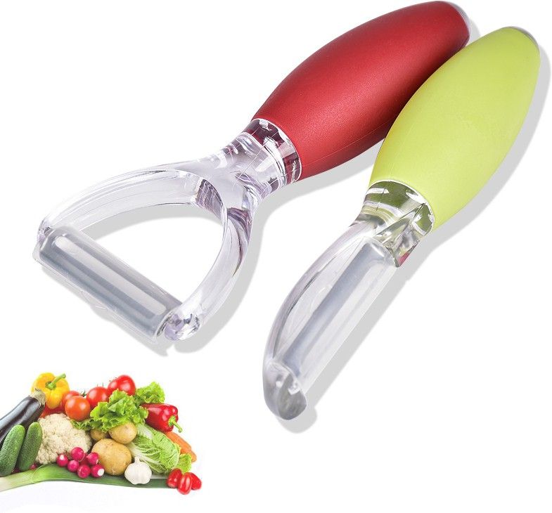 Vegetable and Fruit Peeler with Stainless Steel 420 Material Blade, Potato Peeler Tool by Multi Function Design for Kitchen, Safe & Easy to Use (Pack of 2) Y Shaped, Straight Peeler Set-image-39