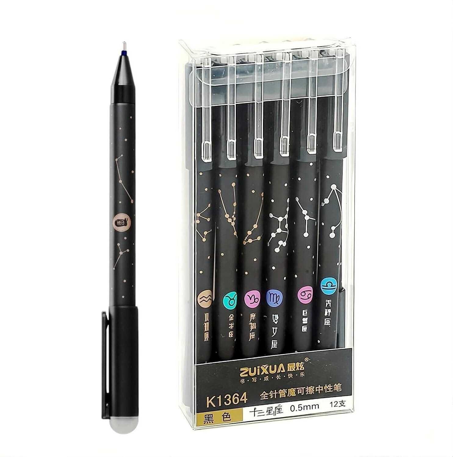 ajradhacreation 12 Pcs Pen With Eraser Gel Pen-picture-13