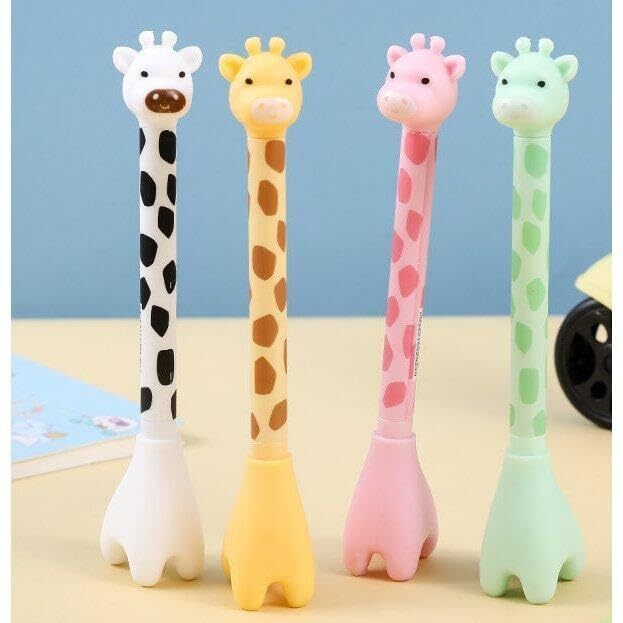 hh femmora 4PCS Cute Giraffe Gel Pen Set for Kids School Office Writing Supplies Gel Pen-picture-43