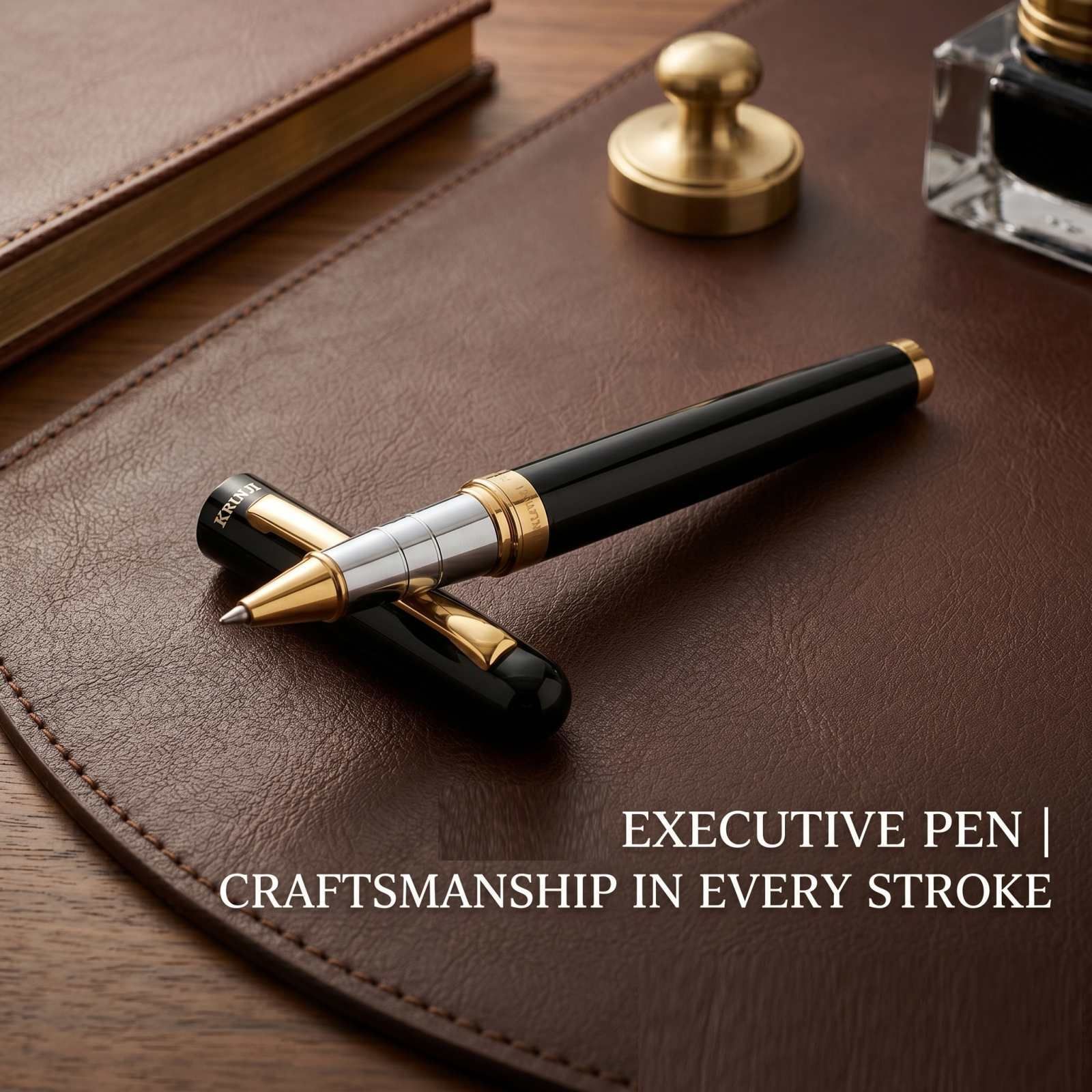® Core collection Metal pen Black and golden combination unique design Roller Ball Pen-image-41