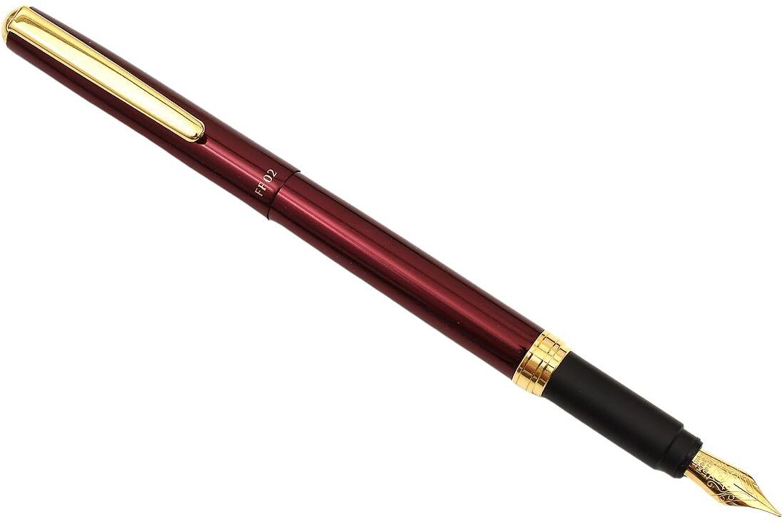 ohto Fountain Pen Fine Nib Smooth Ink Flow Comfortable Rubber Grip 2 Black Cartridge Fountain Pen-picture-14