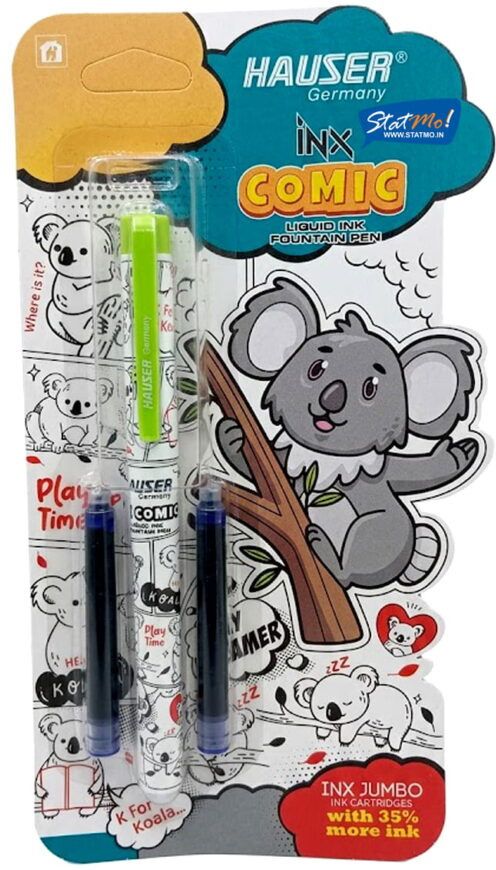 hauser INX Comic Fountain Pen with 2 Ink Cartridges | Smooth Iridium Nib Fountain Pen-picture-21
