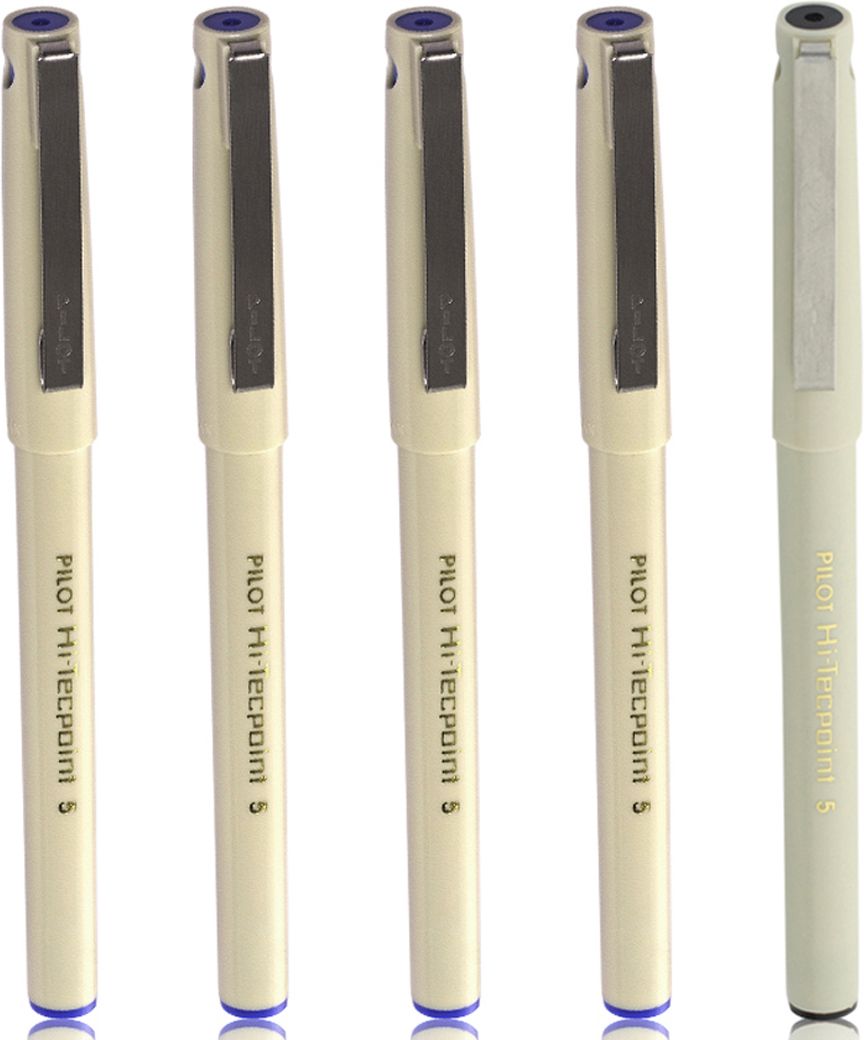 O5 (Blue- 4, Black-1) Roller Ball Pen-image-38
