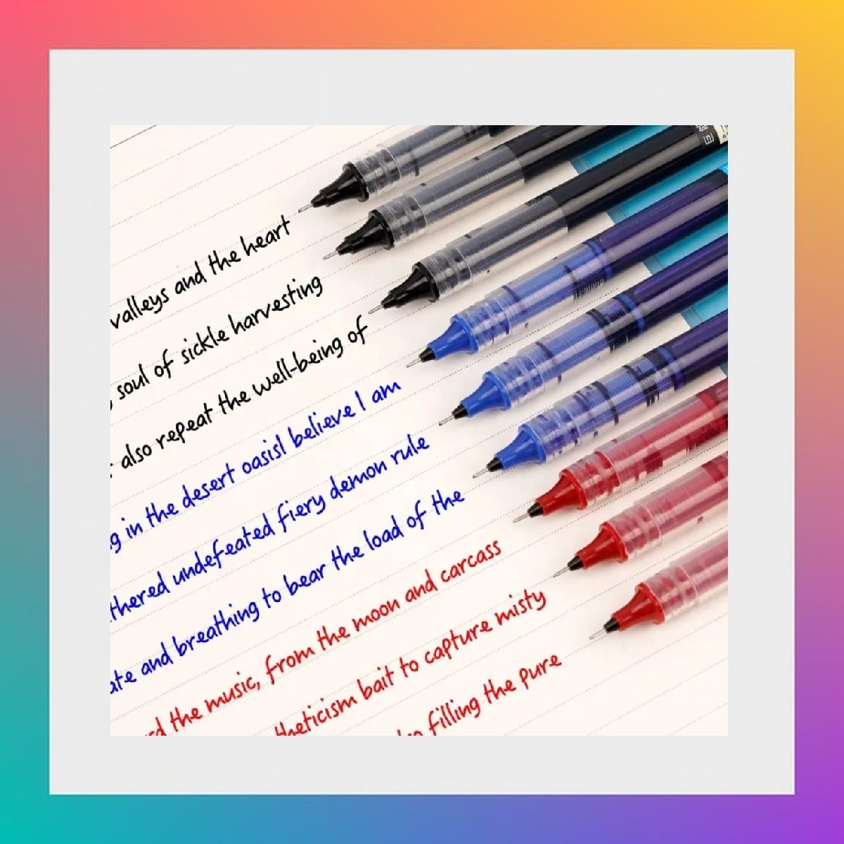 0.5mm Roller Gel Pens Black/Blue/Red Ink, Smooth Writing, Large Capacity Ball Pen-image-25