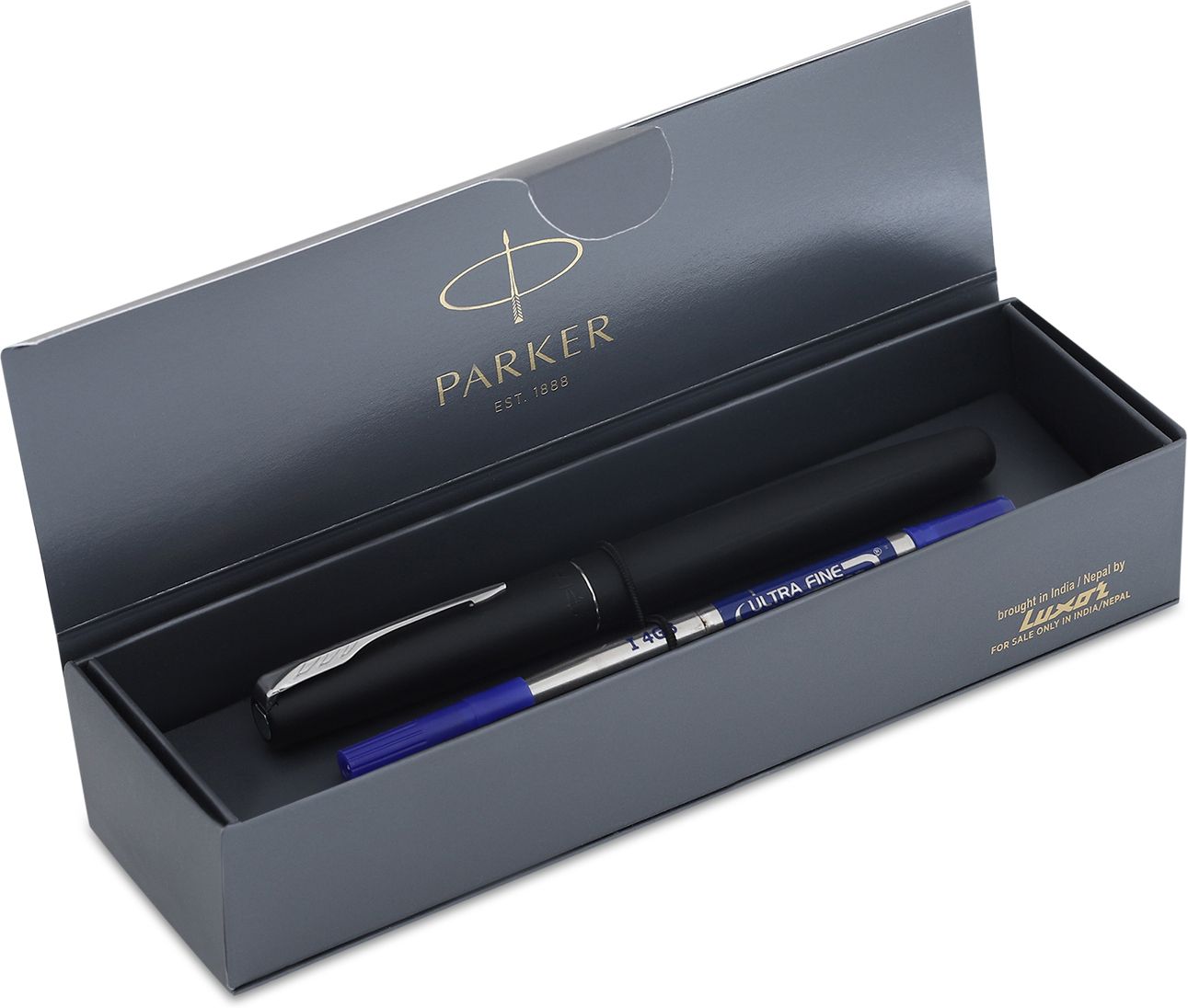 Frontier Matte Black, Chrome Trim Roller Ball Pen-image-44