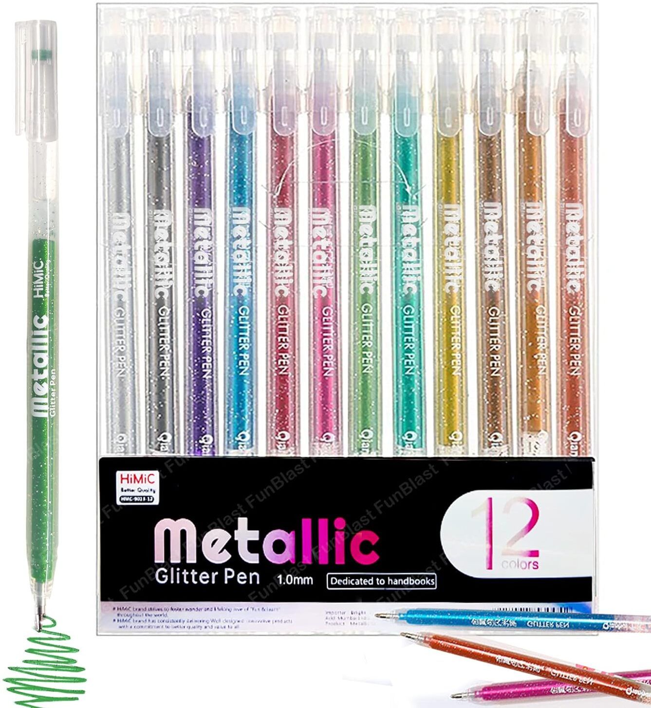 a r international Metallic Glitter Pen Set | Color Sketching & DIY Art Pens for Kids & Adults Gel Pen-picture-41