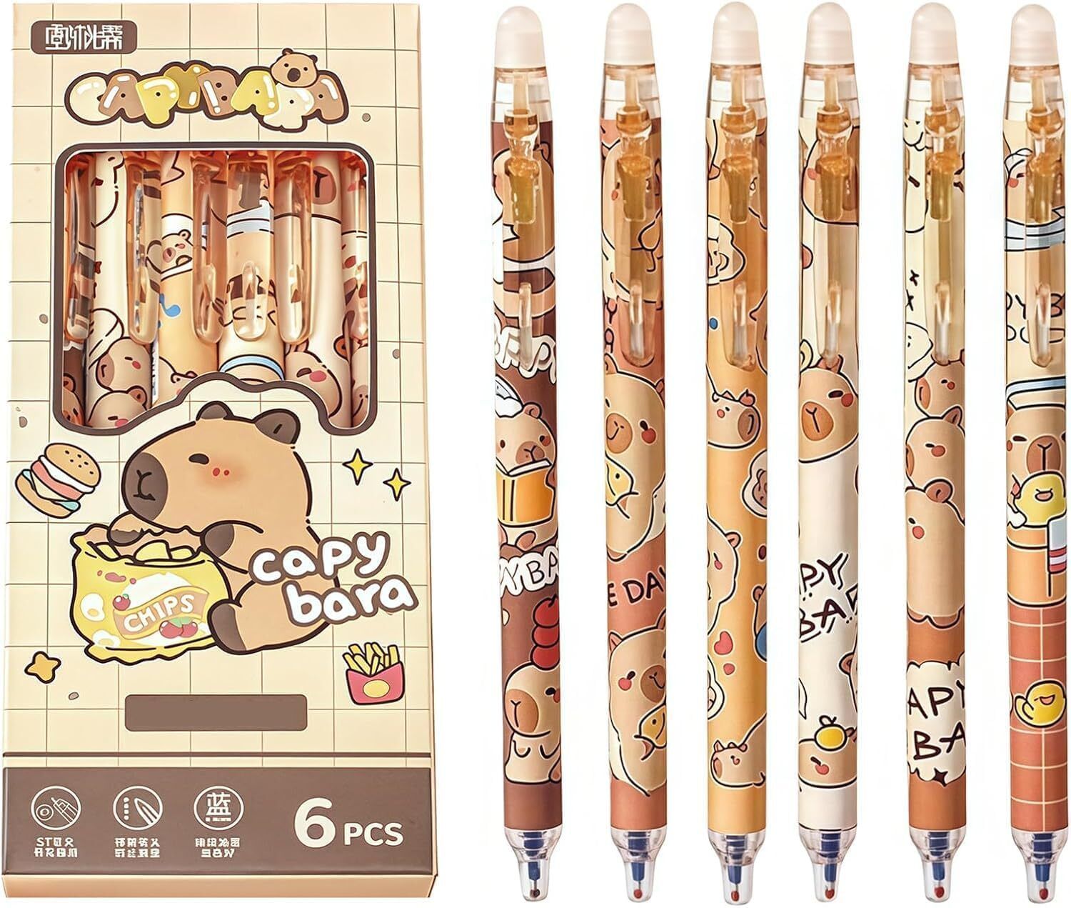 kopikalam Erasable Ballpoint Pen with CADYBARA 0.5mm Writing Pen Office School Pens Gel Pen-picture-22