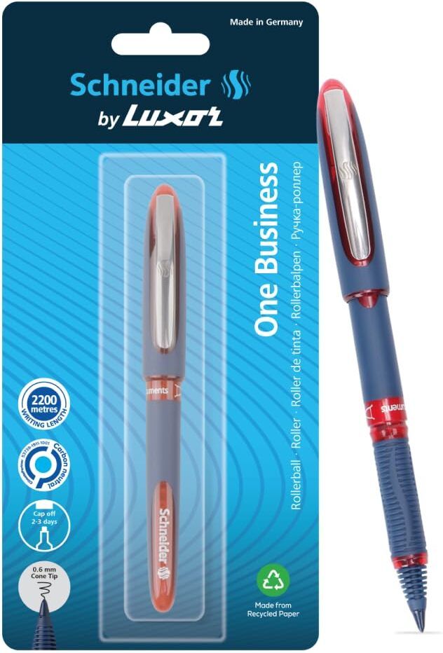 One Business | Cone Tip | 0.6 mm | 2200 Meters Writing Length | Waterproof Ink Roller Ball Pen-image-43