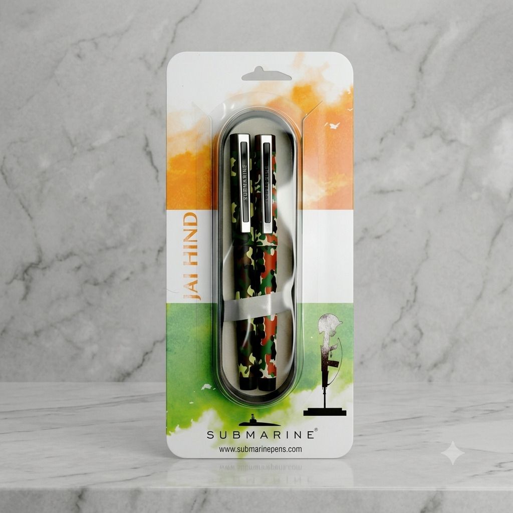 Submarine Camouflage Design Roller Pen Gift Set-image-3